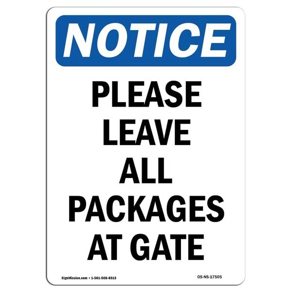 Safety Sign, OSHA Notice, 14